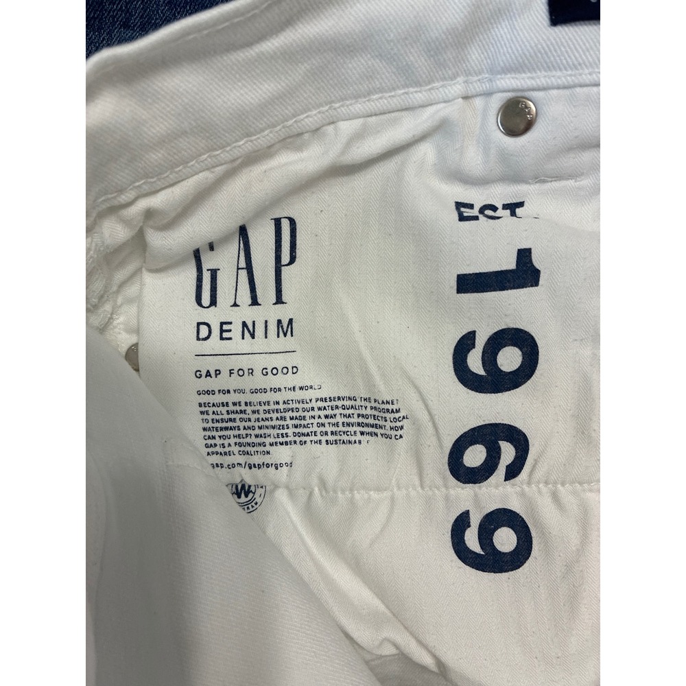 Gap Denim Womens White 5 Inch Shorts Size 29 Mid Rise Stretch Jean Shorts - Picture 7 of 9